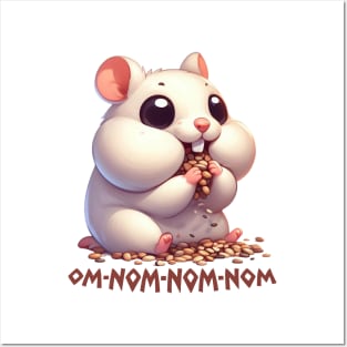 Om-nom-nom Hungry Hamster Illustration Posters and Art